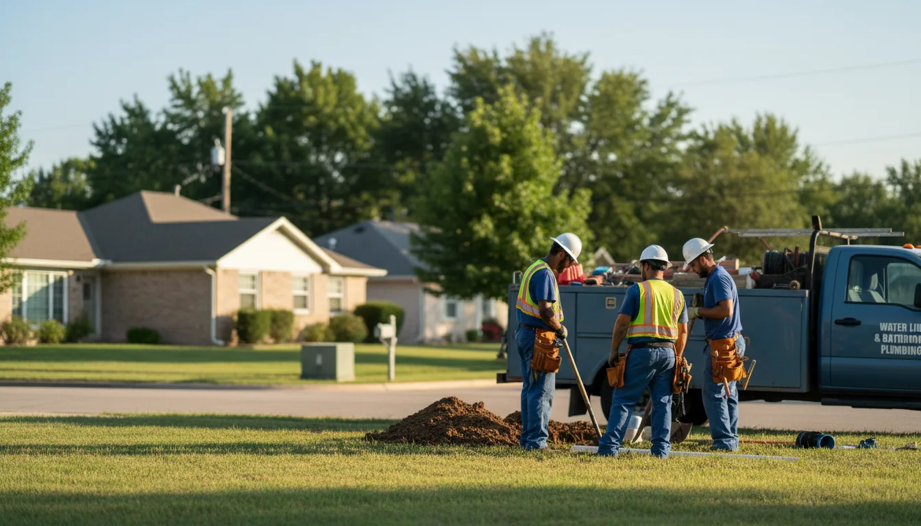 Residential water line and bathroom plumbing service in Taylor, MS